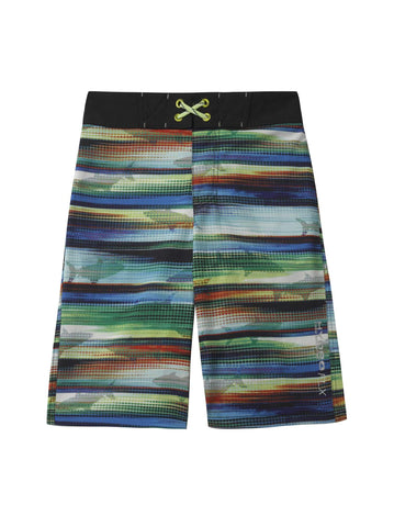 Boys' Fin Print Hydroflx Swim Shorts