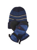 Boys' Reversible Hat & Mitten Set