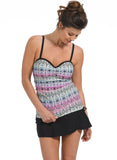 Cozumel Adjustable Side Bandeaux Tankini Top