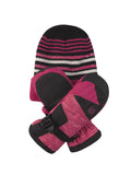 Girls' Reversible Hat & Mitten Set