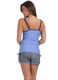 Heather Surf Color Block Adjustable Side Tankini Top