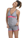 Heather Surf Racerback Tankini Top
