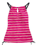 Plus Size Horizon Melange Keyhole Halter Tankini Top