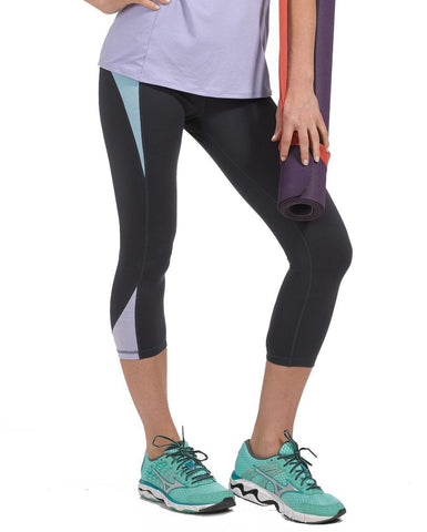 Women's B Color Block Capri